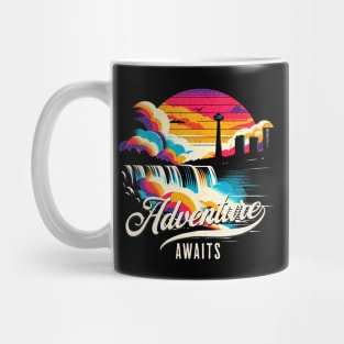 Adventure Awaits Niagara Falls Vintage Design Mug